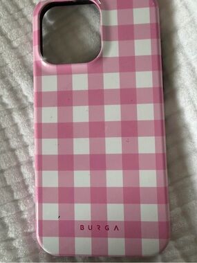 Burga Pink Gingham Protective Phone Case